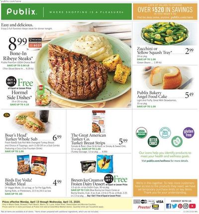 Publix Weekly Ad & Flyer April 13 to 15