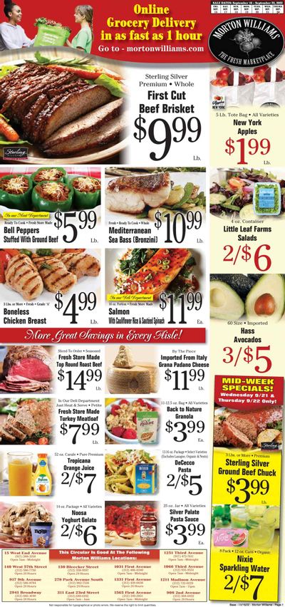 Morton Williams (NY) Weekly Ad Flyer Specials September 16 to September 22, 2022