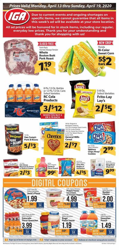 IGA (Indiana) Weekly Ad & Flyer April 13 to 19