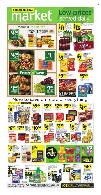 Dollar General (IN, OH) Weekly Ad Flyer Specials September 18 to September 24, 2022