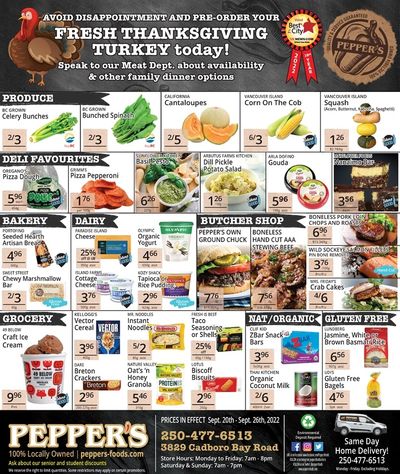 Pepper's Foods Flyer September 20 to 26