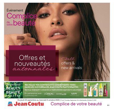Jean Coutu (QC) Beauty Insert September 22 to October 5