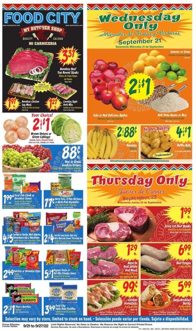 Food City (AZ) Weekly Ad Flyer Specials September 21 to September 27, 2022