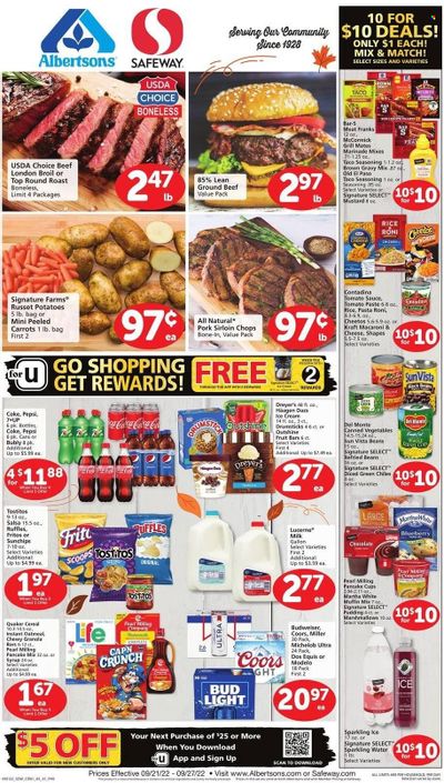 Safeway (AZ, CO, ID, MT, NE, NM) Weekly Ad Flyer Specials September 21 to September 27, 2022