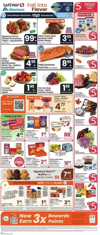Safeway (WA) Weekly Ad Flyer Specials September 21 to September 27, 2022
