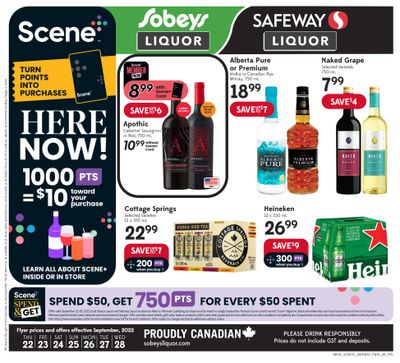 Sobeys/Safeway (AB) Liquor Flyer September 22 to 28