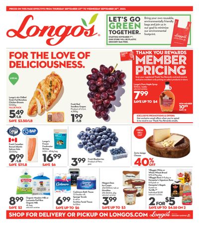 Longo's Flyer September 22 to 28