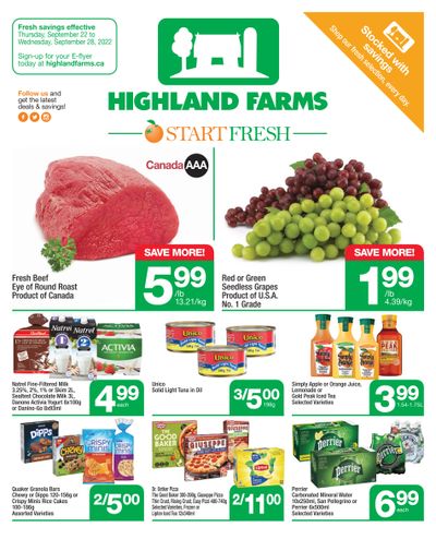Highland Farms Flyer September 22 to 28