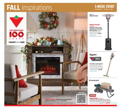 Canadian Tire Fall Inspirations Flyer September 23 to October 13