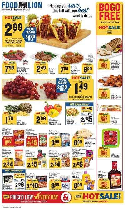 Food Lion (MD) Weekly Ad Flyer Specials September 21 to September 27, 2022