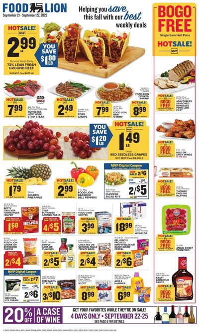 Food Lion (SC) Weekly Ad Flyer Specials September 21 to September 27, 2022