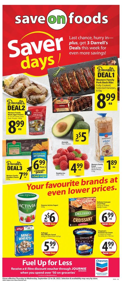 Save on Foods (AB) Flyer September 22 to 28