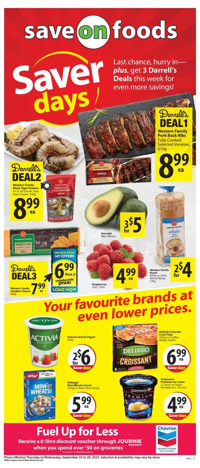Save on Foods (BC) Flyer September 22 to 28