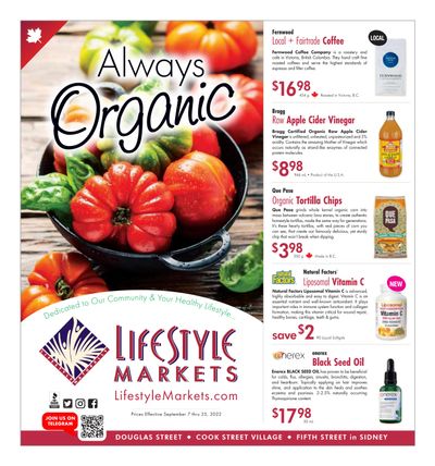Lifestyle Markets Flyer September 7 to 25
