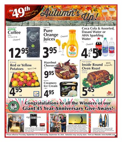 The 49th Parallel Grocery Flyer September 22 to 28