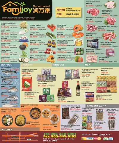 Famijoy Supermarket Flyer September 16 to 22