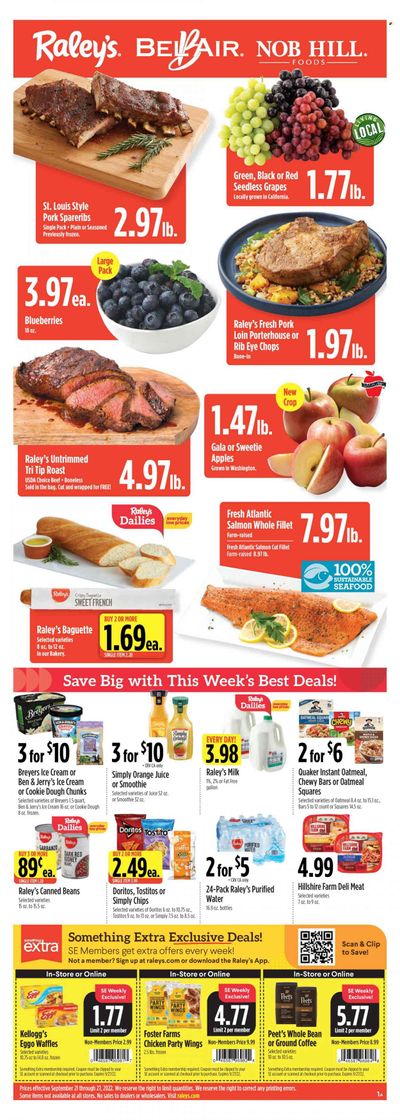 Raley's (CA, NV) Weekly Ad Flyer Specials September 21 to September 27, 2022