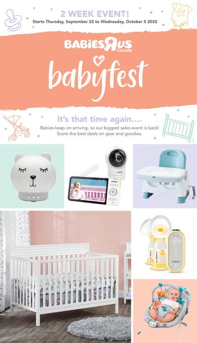 Babies R Us BabyFest Flyer September 22 to October 5