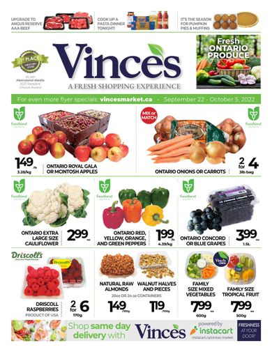 Vince's Market Flyer September 22 to October 5
