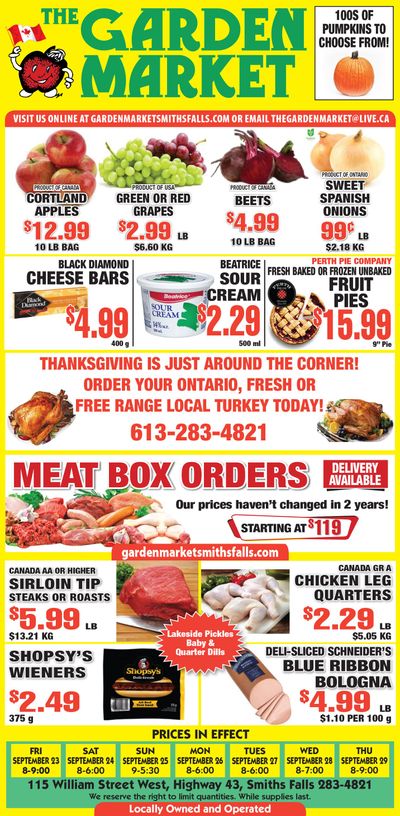 The Garden Market Flyer September 23 to 29