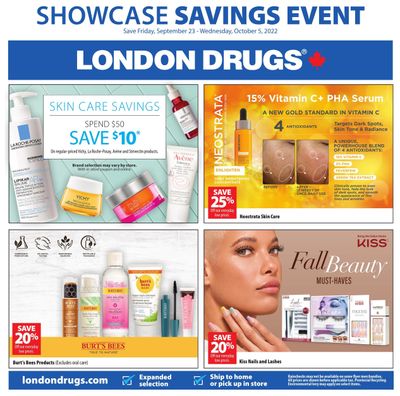 London Drugs Showcase Savings Event Flyer September 23 to October 5