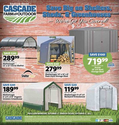 Cascade Farm And Outdoor (OR, WA) Weekly Ad Flyer Specials September 21 to September 27, 2022