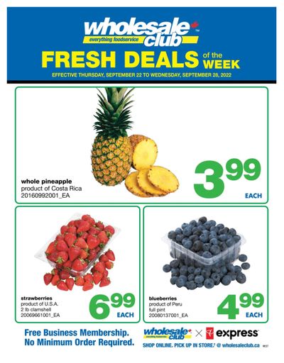 Wholesale Club (West) Fresh Deals of the Week Flyer September 22 to 28