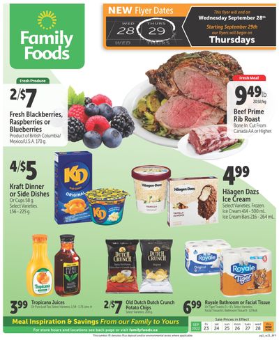 Family Foods Flyer September 23 to 29