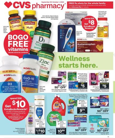 CVS Pharmacy Weekly Ad Flyer Specials September 25 to October 1, 2022