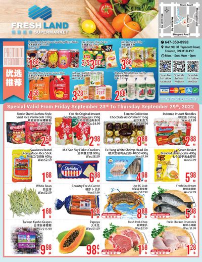 FreshLand Supermarket Flyer September 23 to 29