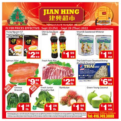 Jian Hing Supermarket (North York) Flyer September 23 to 29
