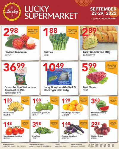 Lucky Supermarket (Edmonton) Flyer September 23 to 29
