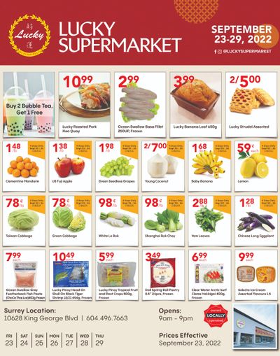 Lucky Supermarket (Surrey) Flyer September 23 to 29