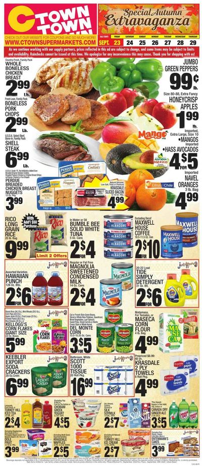 C-Town (CT, FL, MA, NJ, NY, PA) Weekly Ad Flyer Specials September 23 to September 29, 2022