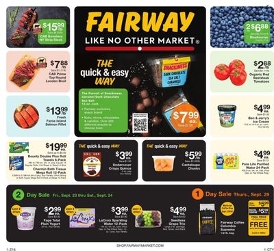 Fairway Market (CT, NJ, NY) Weekly Ad Flyer Specials September 23 to September 29, 2022
