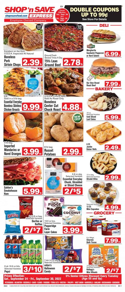 Shop ‘n Save Express (MD, PA, WV) Weekly Ad Flyer Specials September 24 to September 30, 2022