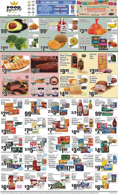 Food Dynasty (NY) Weekly Ad Flyer Specials September 23 to September 29, 2022
