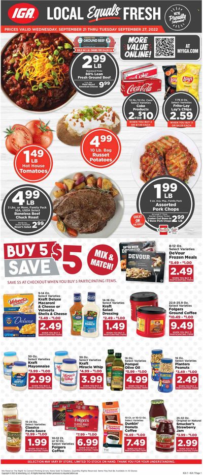 IGA (VA) Weekly Ad Flyer Specials September 21 to September 27, 2022