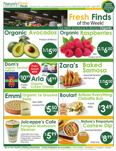 Nature's Emporium Weekly Flyer September 23 to 29