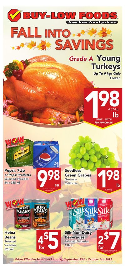 Buy-Low Foods Flyer September 25 to October 1