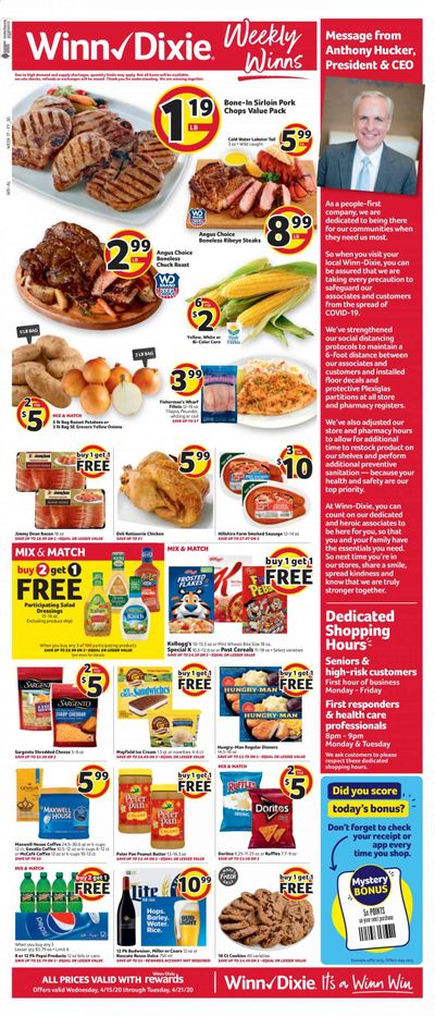 Winn Dixie Weekly Ad & Flyer April 15 to 21