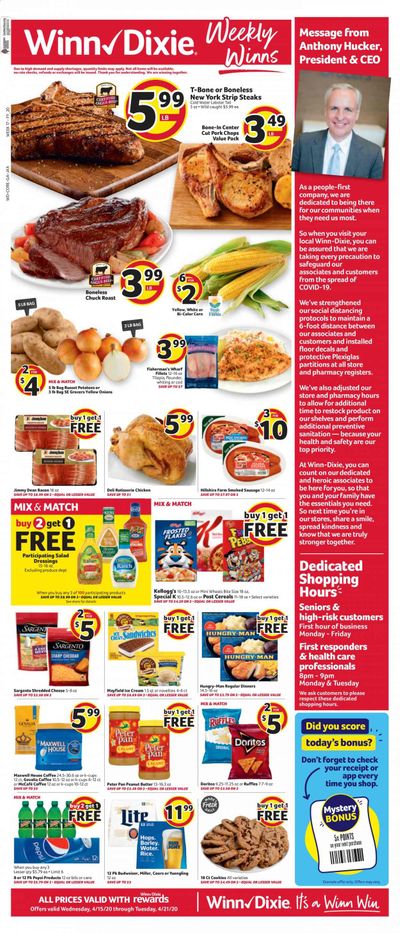 Winn Dixie Weekly Ad & Flyer April 15 to 21