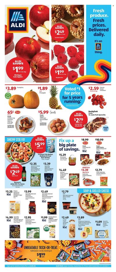 ALDI (MI, MN, NJ, NY, PA, VT) Weekly Ad Flyer Specials September 25 to October 1, 2022