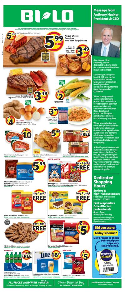 BI-LO Weekly Ad & Flyer April 15 to 21