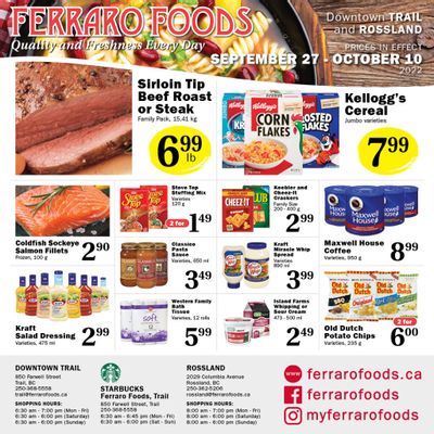 Ferraro Foods Flyer September 27 to October 10