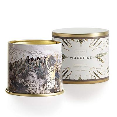 ILLUME Woodfire Soy Candle, Vanity Tin, Brown, 11.8 oz. $17.5 (Reg $36.72)