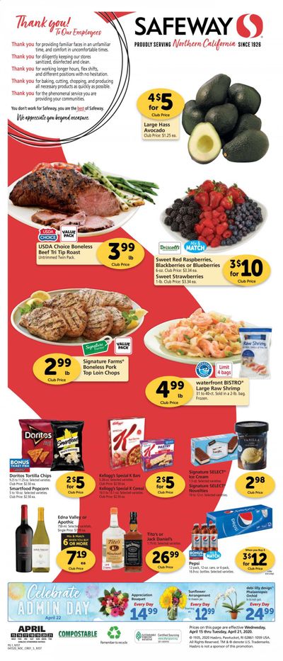 Safeway Weekly Ad & Flyer April 15 to 21