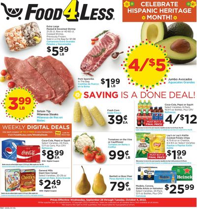 Food 4 Less Weekly Ad Flyer Specials September 28 to October 4, 2022