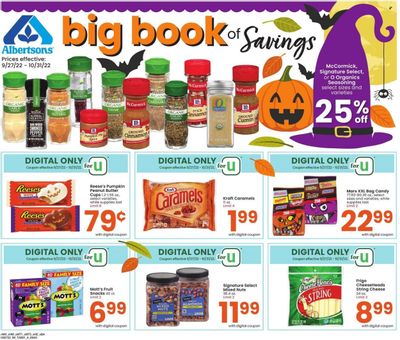 Albertsons (CA, ID, LA, MT, OR, TX, WA) Weekly Ad Flyer Specials September 27 to October 31, 2022