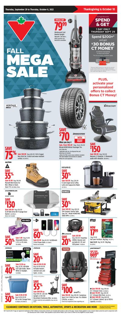 Canadian Tire (ON) Flyer September 29 to October 6